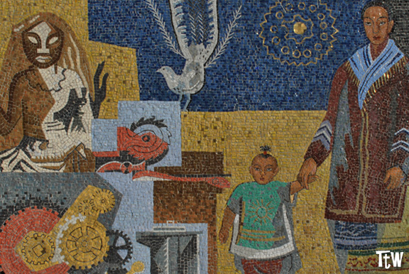 Alessandria: il mosaico di Gino Severeni (Palazzo della Posta)